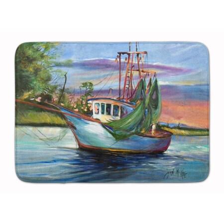 Carolines Treasures Jeannie Shrimp Boat Machine Washable Memory Foam Mat JMK1059RUG